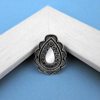 Tip Top Fashions Oxidised Plated Mirror Adjustable Finger Ring - 1505504B