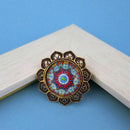 Tip Top Fashions Antique Gold Plated Multicolor Adjustable Finger Ring - 1505533