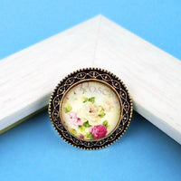 Jeweljunk Antique Gold Plated Floral Adjustable Finger Ring - 1505548
