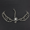 Jeweljunk Oxidised Silver Plated Maang Tikka  -  1505645