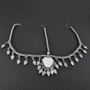 Jeweljunk Oxidised Silver Plated Maang Tikka  -  1505663