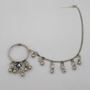 Jeweljunk Oxidised Silver Plated Nose Ring
