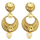 Jheel Austrian Stone Kundan Pearl Drop Dangler Earrings - 2900213A