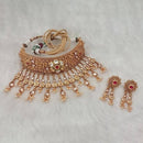 Real Creation AD Stone Copper Choker Necklace Set