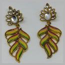 Midas Touch Gold Plated Multi Meenakari And Kundan Dangler Earrings