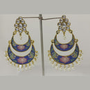 Midas Touch Gold Plated Pink Meenakari And Kundan Dangler Earrings - 90264