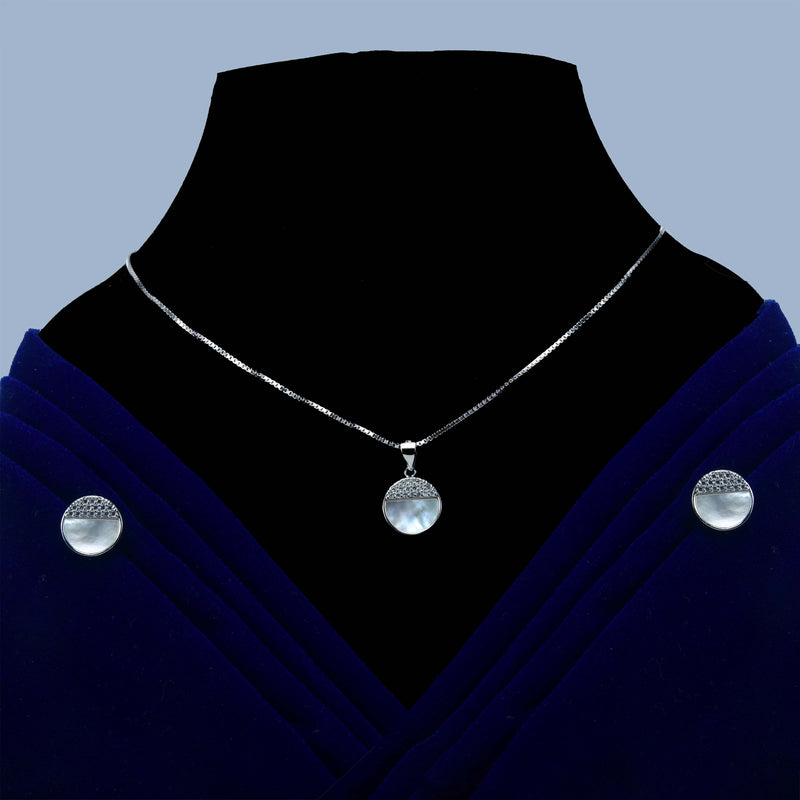 Nipura 925 Silver Over the Moon Pendant-set