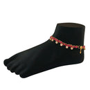 Etnico Gold Plated Kundan & Stone Studded Payal/Anklets for Women & Girls (A007Q)