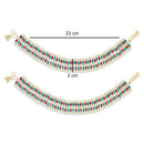 Etnico Traditional Alloy Gold Plated Kundan Pearl Payal Anklet for Women (A046QG)