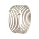 Etnico Rhodium Plated Spring Kada Bangles for Women (ADB160S-b)