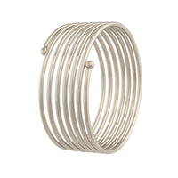 Etnico Rhodium Plated Spring Kada Bangles for Women (ADB160S-b)
