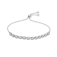 Etnico Rhodium-Plated Pull Chain Bracelet (Women) - ADB169S