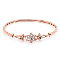 Etnico Rose Gold Plated Cubic Zirconia Bracelet Jewellery for Women & Girls (ADB190G)