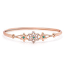 Etnico Rose Gold Plated Cubic Zirconia Bracelet Jewellery for Women & Girls (ADB190G)