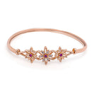 Etnico Rose Gold Plated Cubic Zirconia Bracelet Jewellery for Women & Girls (ADB191Q)