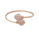 Etnico Rose Gold Plated CZ Stone Openable Designer Styles Kada Bangles Bracelets for Women & Girls (ADB211RG)