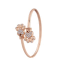 Etnico Rose Gold Plated CZ Stone Openable Designer Styles Kada Bangles Bracelets for Women & Girls (ADB213RG)