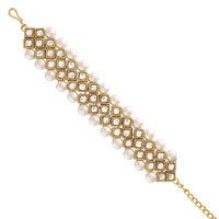 Etnico The Royal Band Stylish Kundan Bracelet