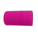Etnico Gorgeous Traditional Pink Color Plain Metal Velvet Chuda Bangle Set for Women & Girls (ADB327Pi-a) (Set of 48 )