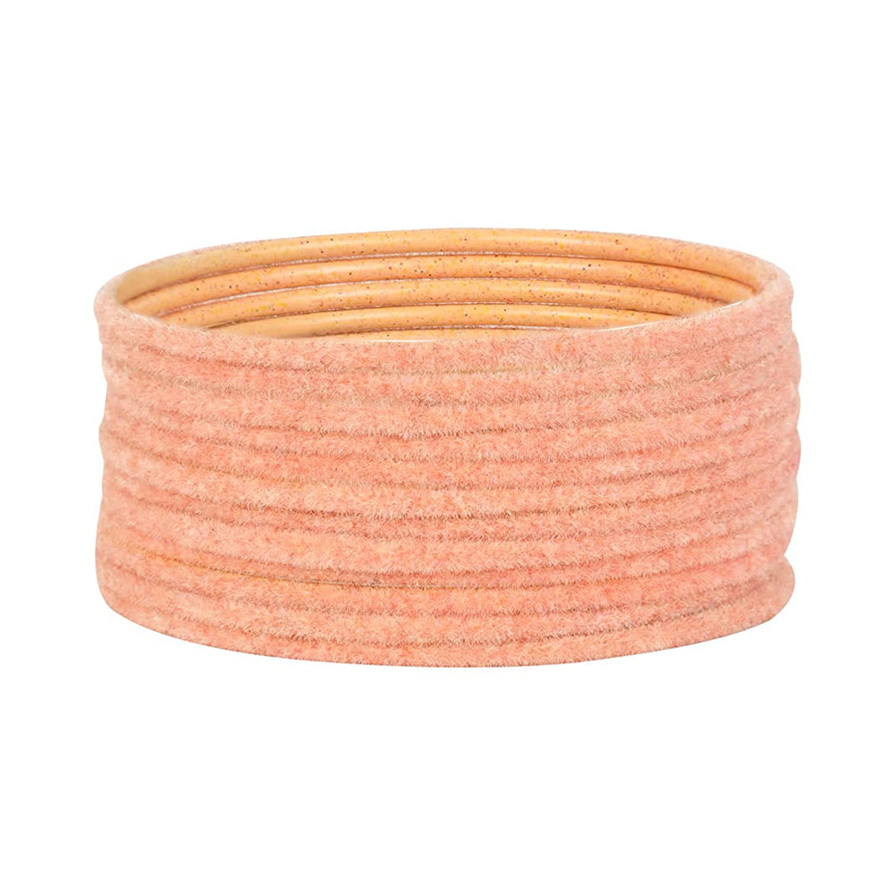 Etnico 18K Gorgeous Traditional Multi Color Plain Metal Velvet Chuda Bangle Set for Women & Girls (ADB329-a) (Set of 48 )