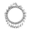 Etnico 18k Silver Plated Alloy Intricately Designed Handcrafted Embellished with Ghungroo Bangles for Women (ADB424S-a)