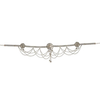 Etnico 18k Silver Oxidised Plated Traditional Ethnic Kamarband/Waist Belly Chain for Women (B024S)