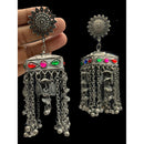 Blythediva Pack Of 3 Oxidised Plated Kundan Stone Jhumki Earrings