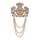 Mahi Men's Angel Unicorns With Golden Chain Brooch
