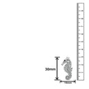 Mahi Rhodium Plated Gleaming Crystal Sea Horse Unisex Lapel Pin