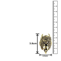 Mahi Gold Plated Skull Bones and Wings Shirt Stud Brooch Pin for Men (BP1101045G)