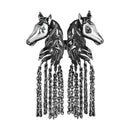 Mahi Antique Rosegold Plated Dual Horse Shaped Tassel Chain Sherwani Brooch for Men (BP1101095R)