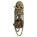 Mahi Antique Gold Plated Baby Elaphant Shaped Floral Brooch Pin with Chain for Men (BP1101102G)