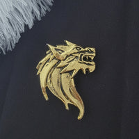Mahi Gold Plated Lion Face Shaped Classic Blazer Pin Brooch for Men (BP1101113G)