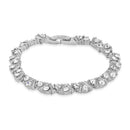 Mahi Rhodium Plated Special Moments Bracelet With Crystals For Women