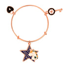 Mahi Lock Key & Star Unicorn Shaped Rose gold Plated Charm Bracelet for Kids (BRK1100837Z)
