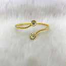 Tarangavi White Kundan Gold Plated Bracelet - BRV-91