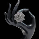 Blythediva Pack Of 3 Oxidised Floral Shape Ring