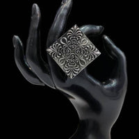 Blythediva Pack Of 3 Oxidised Square Shape Ring