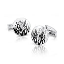 Mahi Rhodium Plated Fiery Liana Cufflinks