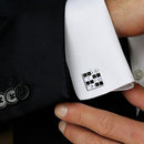 Mahi Black & White Rhodium Plated Made with Swarovski