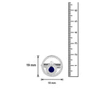 Mahi White Rhodium plated Blue Gear Cufflinks