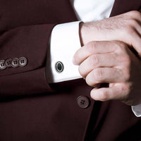 Mahi Oval Black Beauty Cufflink