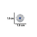 Mahi Solitaire Blue Crystal Silver Plated Cufflink for Mens and Boys (CL1100541RBlu)