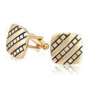 Mahi Gold Plated Square Beveled Cufflinks