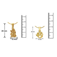 Mahi Combo of Two Radha-Krishna & Shiva Unisex God Pendants