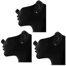 Mahi Combo of 3 Exclusive Solitaire Stud earrings with Cubic Zirconia