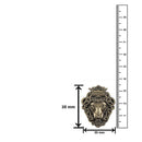 Mahi Combo of Lion's Face and Two Layer Chain Brooch with Crystals