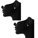 Mahi Combo of Small Stud Earrings with White Crystals for Women (CO1105209R)