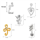 Mahi Combo of 10 Samll Crystal Stud Earrings for girls and women CO1105273M