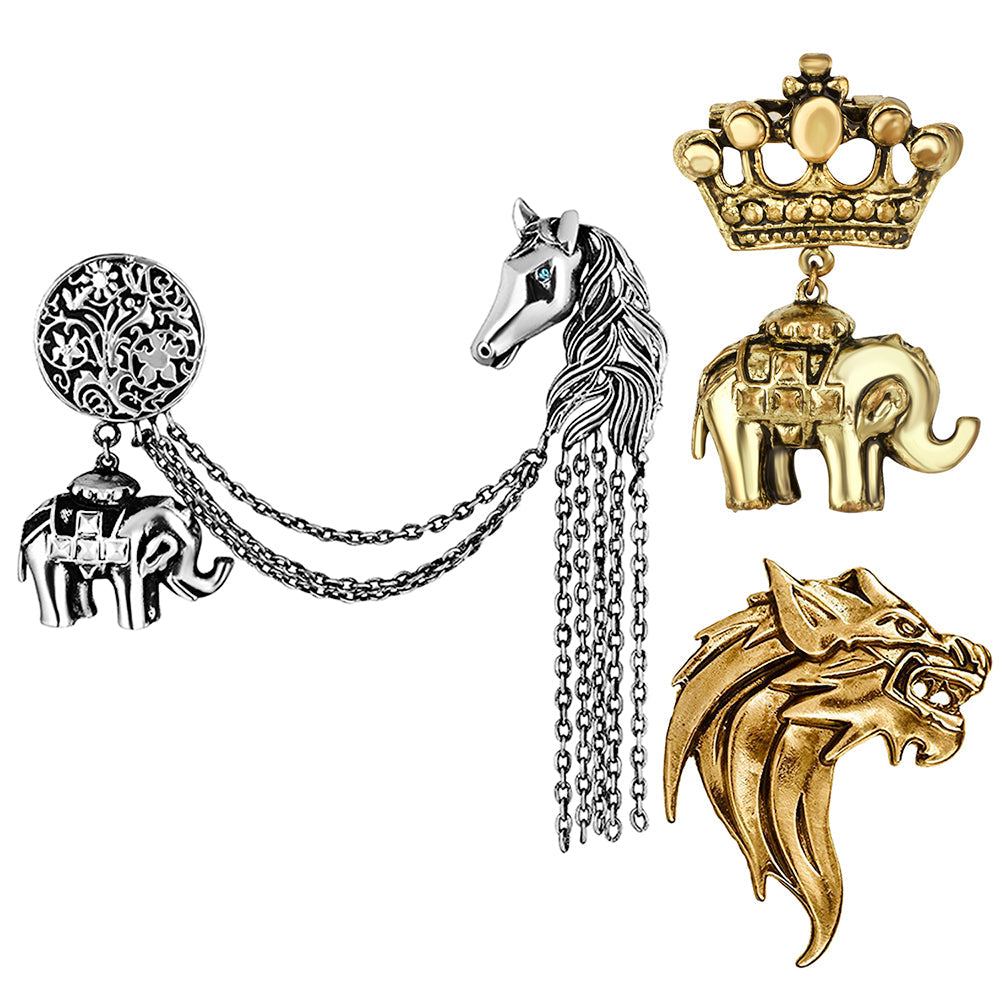 Mahi Combo of Blazer, Indo Western and Shervani Brooch for Men (CO1105591M)